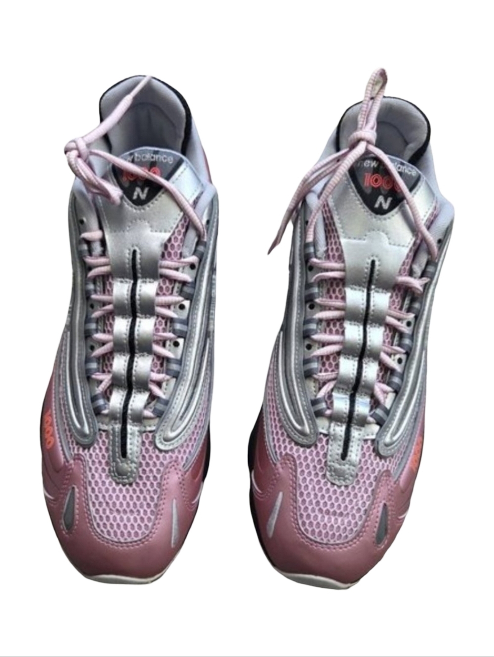 New Balance 1000 Silver Pink Metallic Mesh Running Sneakers M1000MC Womens 11.5 - Picture 5 of 16